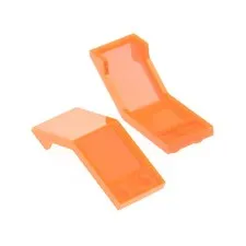 2x LEGO Windshield 5x2x1 2/3 Transparent Neon Orange Window 6252517 6070