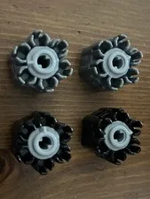 LEGO Weapon Rapid Shooter Six Barrel + Insert 18588 x2 Dark Bluish Gray x2 Black