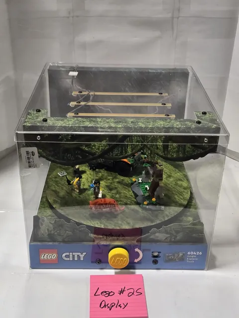 LEGO City 60426 Jungle Explorer Truck Lighted Display Case Clear Plastic