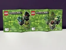 LEGO Minecraft Set 21102 Micro World Instruction Manuals Only Booklets 1 & 2