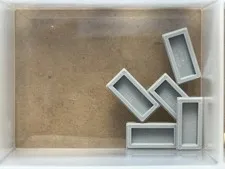 LEGO Parts - Light Bluish Gray Minifigure Utensil Ingot 1 x 2 - No 99563 - QTY 5