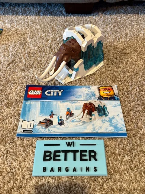 LEGO City 60195 Arctic Woolly Mammoth Ice Cave Figure Instructions RARE