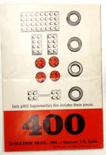 original Samsonite 1961 Lego #400 WHEELS pamphlet l1
