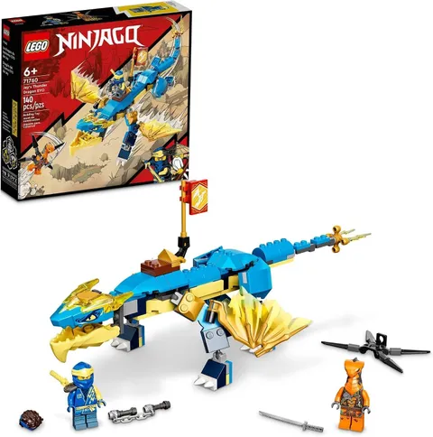 LEGO NINJAGO Jay’s Thunder Dragon EVO - Toy Figure and Viper Snake Set (71760)™