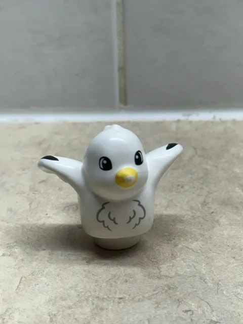 Lego Duplo Figure Small Bird White And Black