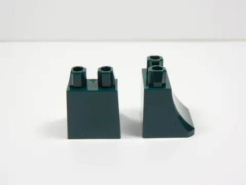 LEGO Lot of 2 Dark Green Blank Plain Dress Skirt Minifig I12