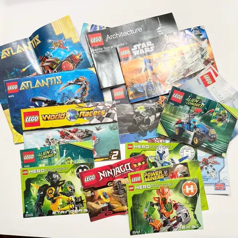 Variety of LEGO Instruction Manuals Ninjago, Star Wars, Atlantis