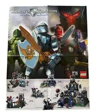 2004 LEGO KNIGHTS' KINGDOM 2 Sided Foldout POSTER /Challenge Cards Game 16 X 20”