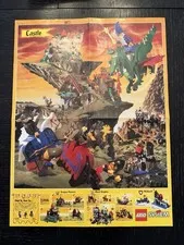 Vintage (1994) LEGO Product CASTLE Black Knights Dragon Sets Poster - RARE