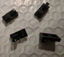 NEW LEGO 4X BLACK PLATE 1X2 W/STUB #53922.