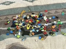 Unsorted Lot Of Lego Minifigures, Accessories, Pieces, And More