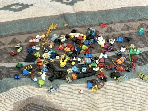 Unsorted Lot Of Lego Minifigures, Accessories, Pieces, And More