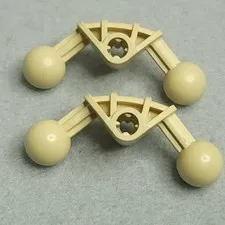 LEGO 41670 Bionicle Ball Joint 4x4x2 90 degrees Tan x2 Vintage Genuine