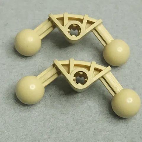 LEGO 41670 Bionicle Ball Joint 4x4x2 90 degrees Tan x2 Vintage Genuine