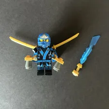 LEGO Jay Final Battle Minifigure w Jetpack and accessories, (Great Condition)