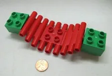 Lego Duplo RED GREEN SWINGING BRIDGE HAMMOCK w/ SUPPORT PIECES Christmas Village