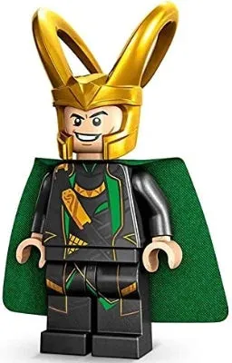 LEGO® Minifigure Super Heroes sh0860 Loki Pearl Dark Gray Suit
