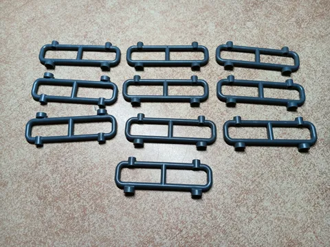 LEGO BULK LOT OF 10 DARK BLUISH GRAY FENCE BARS WITH STUDS 1X8X2 #2486