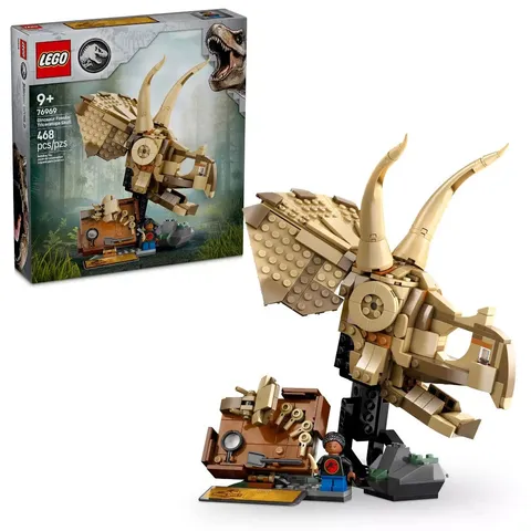 New Lego Jurassic World Dinosaur Fossils Triceratops Skull Retired Set 76969