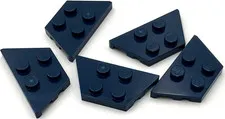 Lego 5 New Dark Blue Wedge Plates 2 x 4 Stud Parts