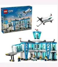 Lego City Airport With Plane 60502 New In Box 9 Minifigs