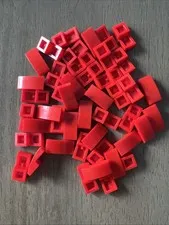 LEGO 11477 Red Slope, Curved 2 x 1 x 2/3 - 46 Pieces
