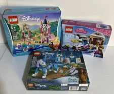 Lot of 3 LEGO Disney Princess Sets in Box 41066 Frozen 41162 Cambria 43184 Raya