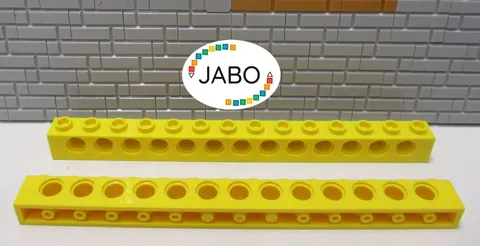 (J15/1/1) LEGO Technic 2 x 32018 Perforated Beam 1x14 Yellow