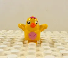 Lego Duplo Figure Small Female Bird yellow lavender chest purple bow