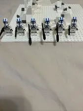 LEGO Star Wars Clone Trooper Minifigure Lot - 501st - 6x No Helmet Holes