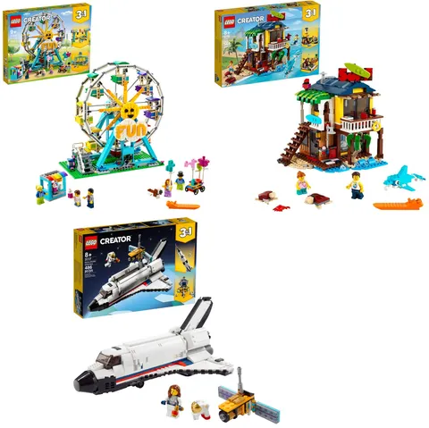 LEGO CREATOR Lot of 3: 31117, 31119 (Brand New Sealed), 31118 (Used) - No Boxes
