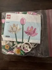 Lego Botanical Collection Lotus Flowers Set 40647 With Manual