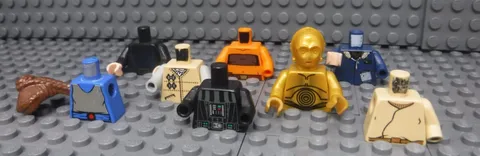 LEGO Star Wars Torso Lot of 8 Minifigures Ahsoka C-3p0 Padma Barriss Offee Vader