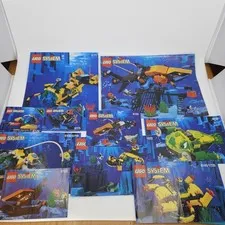 Vintage 1995-1996 Lego Manual Instructions Lot Of 9 Deep Sea 6175 6190 1822 6145