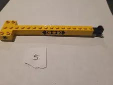 (J5/13/3) LEGO 2350apb01 Boom Crane Arm Yellow with 2351 Inner Part Black 6361
