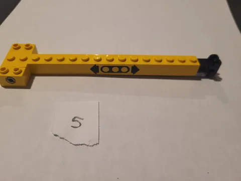 (J5/13/3) LEGO 2350apb01 Boom Crane Arm Yellow with 2351 Inner Part Black 6361