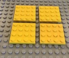 LEGO Lot of Four 4x4 Yellow  Plate