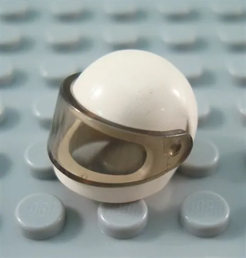 LEGO White Minifigure Space Racing Helmet with Black Visor