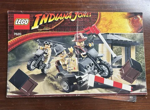 LEGO Indiana Jones 7620 Motorcycle Chase Instruction Manual Booklet Only