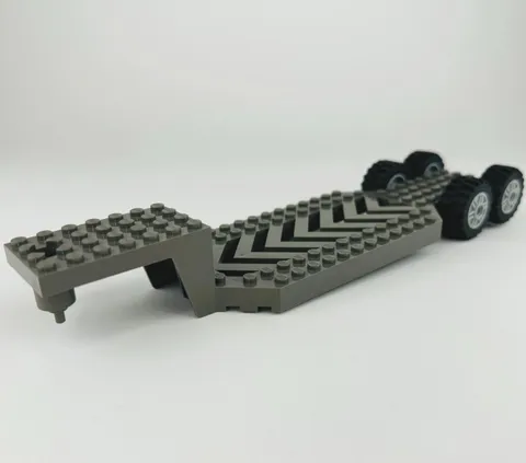 LEGO Gray Vehicle Trailer Base 8x30x3 1/3 30620 Big Rig Semi Truck Wheels Plate