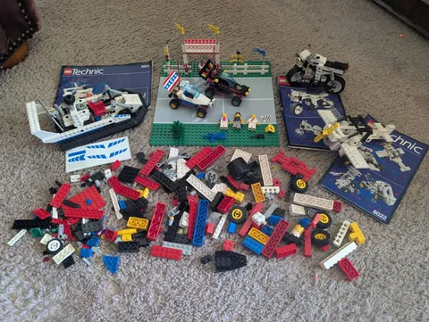 Vintage Lego 6551 8824 8810 8010 City and Technic Sets