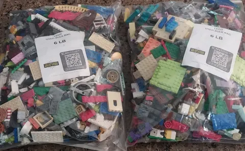 Lego Lot 6 Pounds (6 lbs) Random Mixed Pieces Bulk Clean