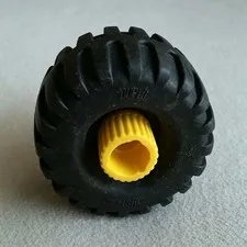 LEGO Duplo 6290c01 Wheels Yellow Hub Black Tire 1/2LB Bulk Tires - REBRICKS