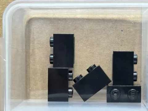 LEGO Parts - Black Brick 1 x 2 - No 3004 - QTY 5