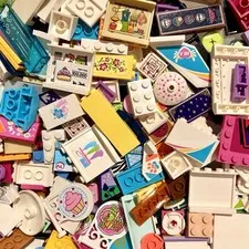 LEGO Friends 100 Printed & Stickered Parts House Store School Bakery Replacement