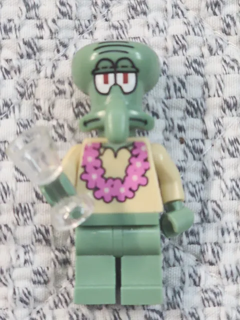 2012 Squidward LEGO Minifigure Authentic Pink Lei w/Goblet Catalog ID: bob035
