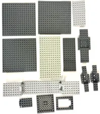 Genuine LEGO Baseplate Chassis Frame Lot Semi Truck Trailer Train Grey Parts