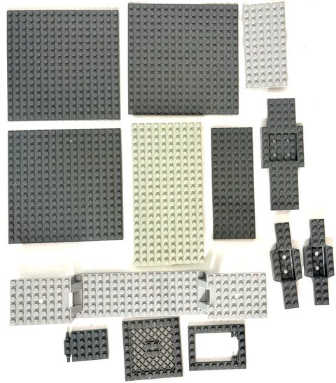 Genuine LEGO Baseplate Chassis Frame Lot Semi Truck Trailer Train Grey Parts