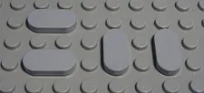 Lego Tile - Tile Rounded 1x2 New Grey 4 Pieces