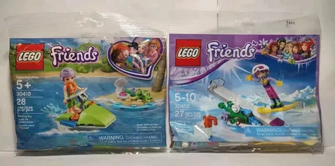 Lego Friends 30402 Snowboard Winter Mia 30410 Summer Jet Ski Stephanie Bag Lot 2